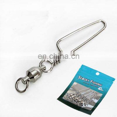 5pcs/bag Curved Pin Saltwater Swivel Fishing Gear Fishing Accessories Bearing Swing Swivel