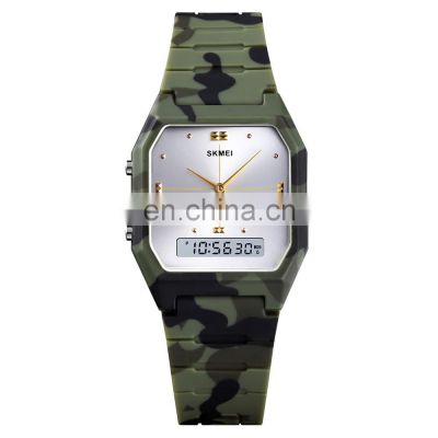 Wholesale SKMEI 1604 3 Time Slim Dial Analog Digital Quartz Watch for Men Women