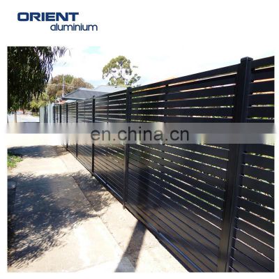 Top Selling New Design Easy Assembled  Fix Louver  Horizontal  Slat Aluminum New Fence Privacy