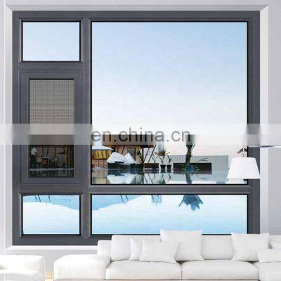China factory price Aluminum Casement windows with mosquito net for Villa