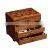 Vintage Clover Carved 4 Layer  Antique Wooden Jewelry Box Organizer Boxes