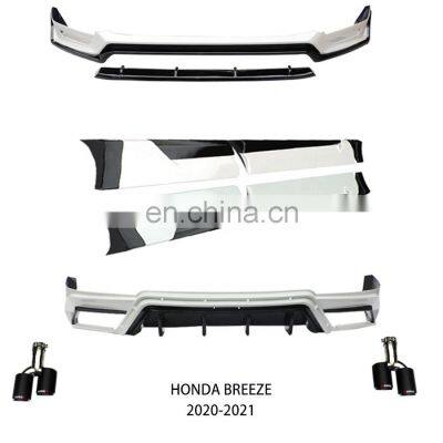 Hot-selling Auto Body Systems Body Kit Front Shovel and Rear Spoiler Side Spoiler Tail Throat Suitable for Honda Breeze