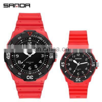 Sanda 6011L 6019G New Mens Ladies Quartz Wrist Watches Luminous Water Proof Fashion Couple Watch Set photo-2