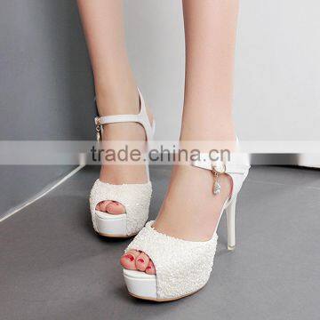 C71682A women wedding shoes ladies high heel elegant evening shoes