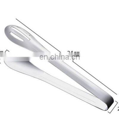 DFT22 Kitchen accessories customized Stainless steel flat frying cooking turner tongs