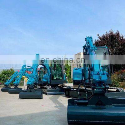 HENGWANG HW40 4 Ton Digger Micro Rubber Tire Diesel Home Use Mini Diggers for Sale Excavator Price photo-2