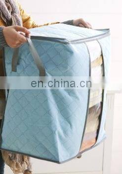 Wholesale Non-woven Large Capacity Portable Quilt Finishing Storage Boxes & Bins Clothing Luggage Bags With Handles