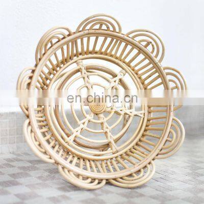 New Design Lotus Rattan Planter Stand Unique Wicker Flower Shaped Plant Pot Basket Cheap Wholesale Vietnam Supplier photo-3