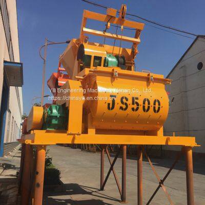 Small Manufacturing Machines Twin Shaft Cement 0.5m3 Concrete Mixer photo-5