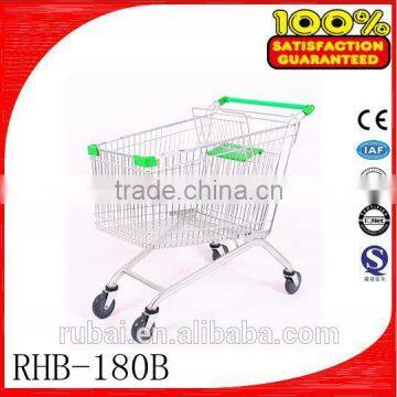 Zinc plate supermarket shopping trolley cart