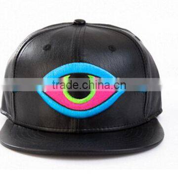 High Quality Leather Brim Snapback Blank Fitted Hats Wholesale photo-2