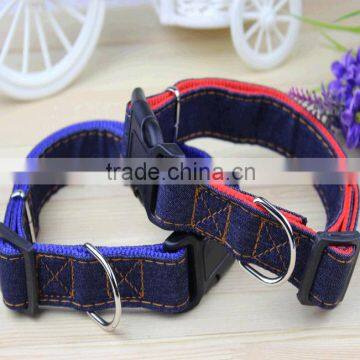 Large size adjustable nylon webbing pet collar dogs collars