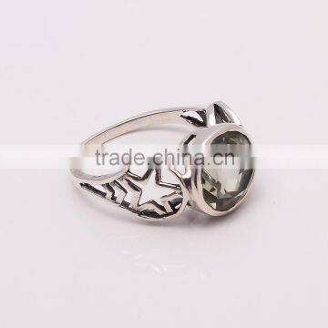 GREEN AMETHYST RING ,925 Sterling Silver Jewelry Wholesale,WHOLESALE SILVER JEWELRY,SILVER EXPORTER,SILVER JEWELRY FROM INDIA photo-2