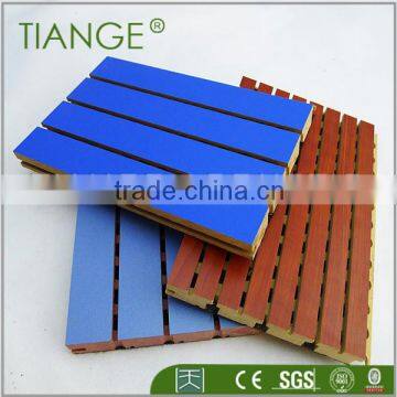 Great Quality Wood Veneer Facing Grooved Wood Acoustic Panel for Auditorium