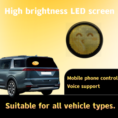 Customizable LED Display Car Rear Windshield Light Funny Car Accessories With Finger Light 5V Condition New App LED Car Sign photo-2