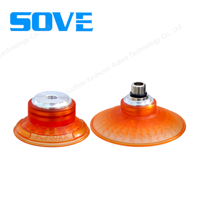 Flat Ribbed PU Vacuum Suction Cup FCF30 40 Industrial Strong Vacuum Suction Cup Industrial Robotic Arm Nozzle Pneumatic Components