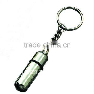 metal cigar cutter bullet cutter cigar punch with key chain in silver