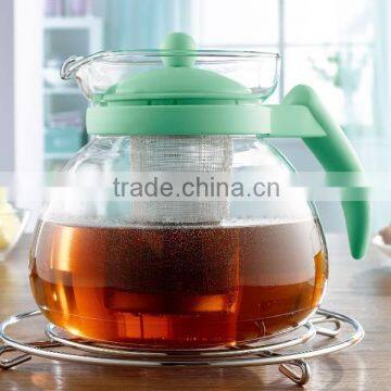 wholesale 1500ml high quality glass teapot handmade glassware