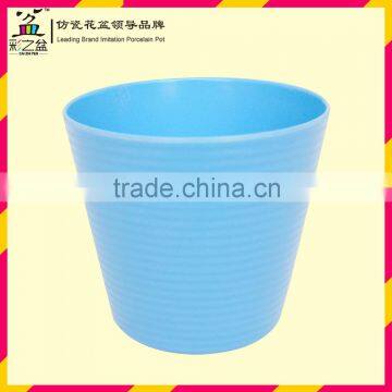 Hotsale Colorful Garden Flower Pot Wholesale MX1202-2 Fine Lines Melamine Flower Pot photo-3