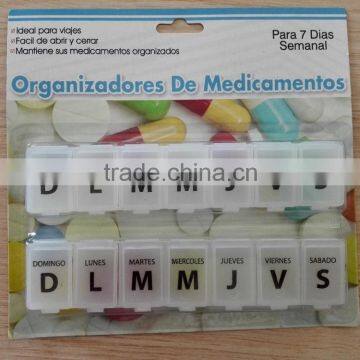 plastic pill reminder box capsule case
