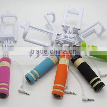 Promotional Gifts Folding Monopad Pocket Selfie Stick With 3.5MM Cable Selfie Monopad For IPhone Android IOS Smart Cell Phone