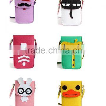 Wholesale Cute Cartoon High Quality pu Mobile Phone Carry Bag photo-3