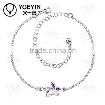 Simple Adjustable women girls metal fashion design anklets