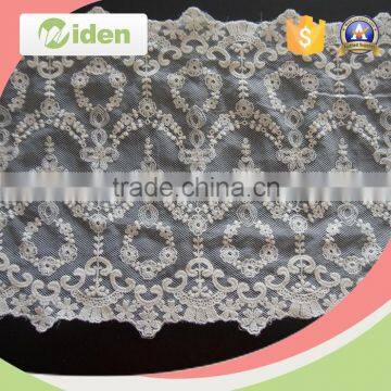 The newest design beautiful bridal lace fabric Dubai embroidery lace