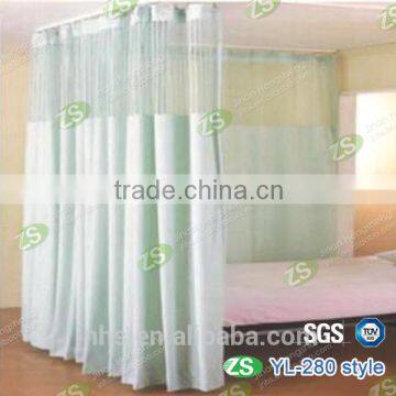 Polyester Antibacterial Hospital Embroidered Sheer Curtain with Mesh