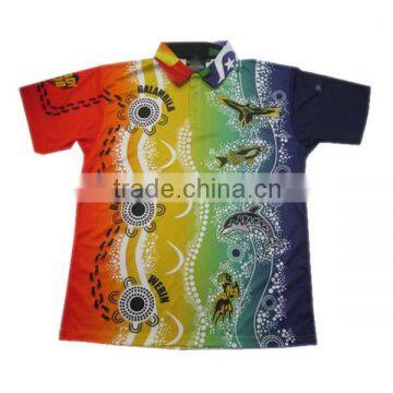 sublimation print club Fishing club polo shirts