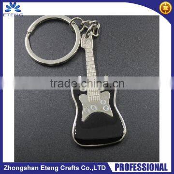 Fashion personalized metal guitar shaped keychain with logo,customized shaped metal keychain,heart shaped keychain