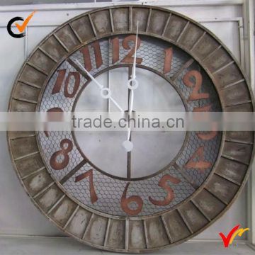 French style antique metal wall clock home decoration