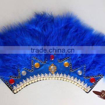 Fukang Natural Craft Turkey Feather Carnival Headdress