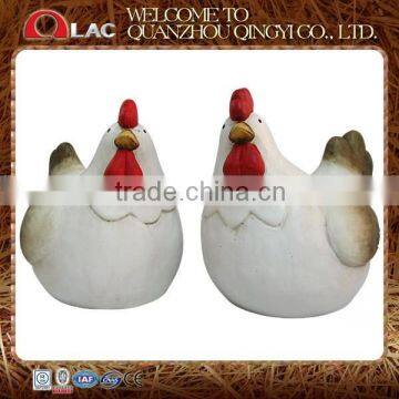 ceramic hand painted ceramic rooster and hen figurine manufacturer