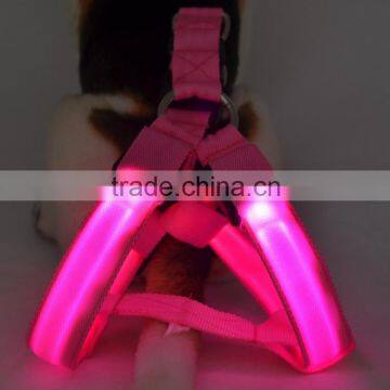 DOG LED Flashing Light LED Dog chest strap for strolling pet strap