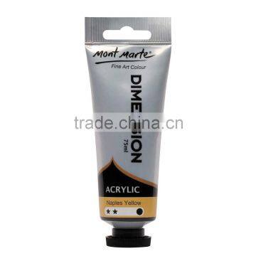 Mont Marte Dimension Acrylic Paint 75mls - Naples Yellow