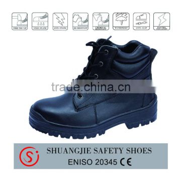 rubber cemented leather safety shoes