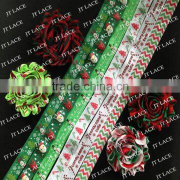 5/8 Xmas Fold Over Elastic FOE For Hair Ties In Stock