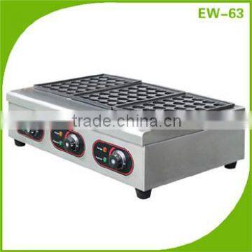 Cheap Price 3 Head Electric Takoyaki Maker/Japanese Takoyaki Pan Supplier EW-63