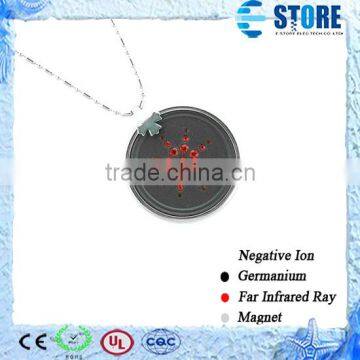 Japanese Quantum Pendant Lava Stone Quantum Pendant Red Sky Star with SS Circle Protector Pattern