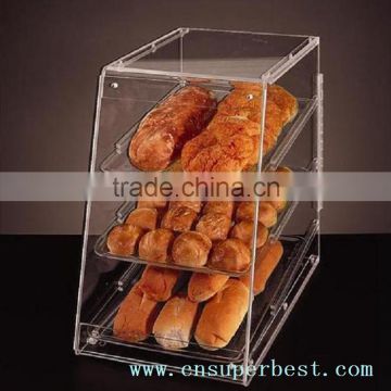 Environmental acrylic bread display case with lid