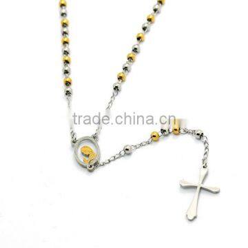 mini rosary necklace christian mini virgin mary stainless steel mexican rosary chain souvenirs rosary parts