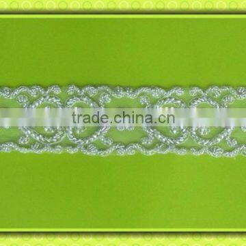 Beaded embroidery lace trim T004B