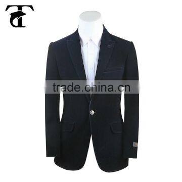 new design Made To Measure black corduroy velvet Blazer for men