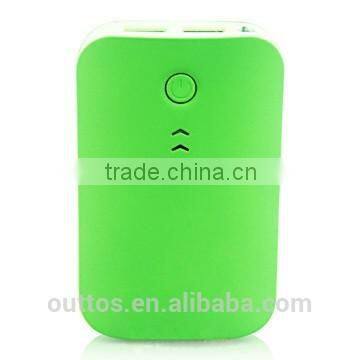 8400mAh colorful dual USB output mobile power stations with torch