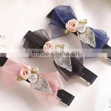 Newest Decorative Hair Bow Flower Hair Clip Bridal Hair Accessories photo-2