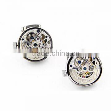 New Arrival Mens Silver Watch Cufflinks,personalised Silver Cufflinks for Men photo-2