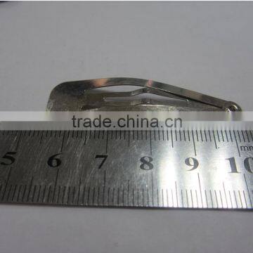 Factory supplier 49mm plain metal hair clip for DIY hair accessory