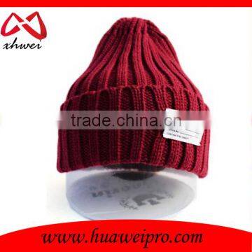 Long Plain Beanie Various Colors Custom Woven Label Knitted Beanie photo-4