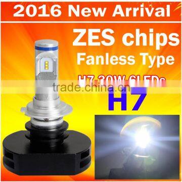 2016 New launch super bright 3000lm 35w high power g7 h7 led headlights 5s car headlamp with ZES chips